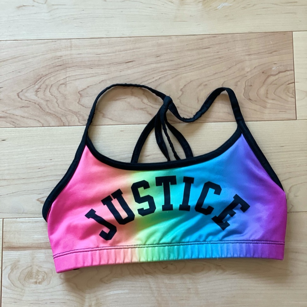 Girls justice sports bra
